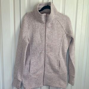 Thread & Supply Pink Heathered Fleece Zip Up Jacket. NWT. Size Medium